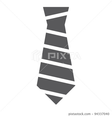 Tie glyph icon, clothing and formal, necktie sign, vector graphics, a solid pattern on a white background, eps 10. Tie glyph icon, clothing and formal, necktie sign, vector graphics, a solid pattern on a white background, eps 10. 94337040