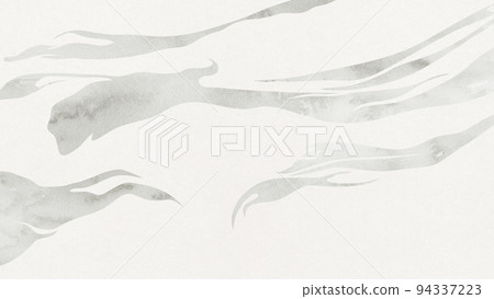 Gray brushstrokes, splashes, Japanese modern, watercolor paint 94337223