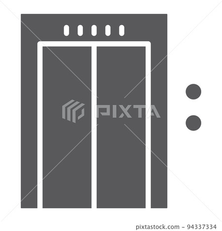 Elevator glyph icon, hotel and level, lift sign, vector graphics, a solid pattern on a white background, eps 10. 94337334