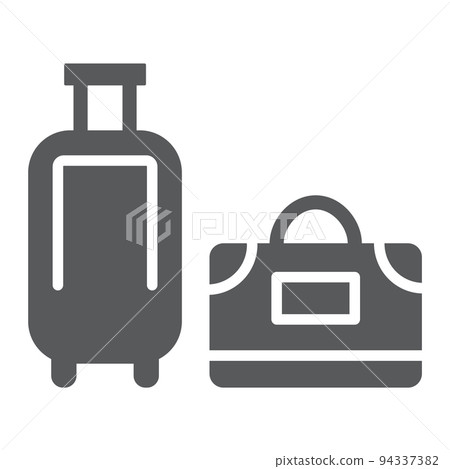 Luggage glyph icon, travel and baggage, suitcase sign, vector graphics, a solid pattern on a white background, eps 10. 94337382