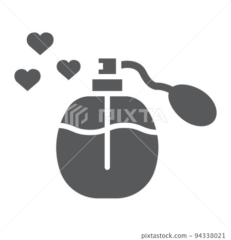 Love perfume glyph icon, aroma and romantic, fluid bottle sign, vector graphics, a solid pattern on a white background, eps 10. 94338021