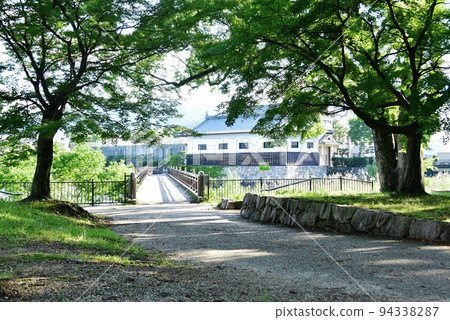 Otsu City, Shiga Prefecture Zeze Castle Ruins Park Walking Path and Deep Greenery 94338287