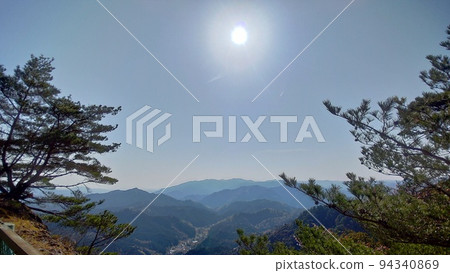 A foot perched on a superb view of Mt. Horaiji 94340869
