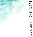 Watercolor template. Hand-drawn blue watercolor splashes on a white background. Perfect for save the date, wedding invitations, postcards, banners, logo. 94341371