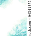 Watercolor template. Hand-drawn blue watercolor splashes on a white background. Perfect for save the date, wedding invitations, postcards, banners, logo. 94341372