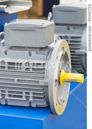 Detail and part of electric engine. Part of electrical machinery. Technology Detail and part of electric engine. Part of electrical machinery. Technology 94342728