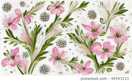 3D illustration Liberty Flower Pattern Floral Background Design For Fashion Wallpapers 94343213