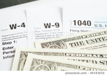 Tax form, business finance concept. Tax form, business finance concept. 94343658