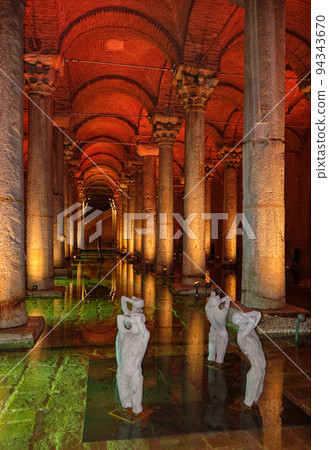 Basilica Cistern ancient Byzantine cistern in Istanbul, Turkey 94343670