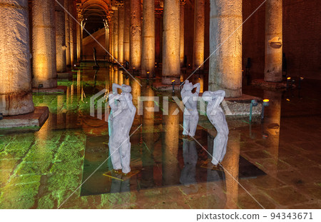 Basilica Cistern ancient Byzantine cistern in Istanbul, Turkey Basilica Cistern ancient Byzantine cistern in Istanbul, Turkey 94343671