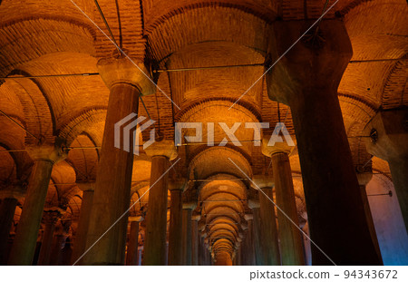 Basilica Cistern ancient Byzantine cistern in Istanbul, Turkey Basilica Cistern ancient Byzantine cistern in Istanbul, Turkey 94343672