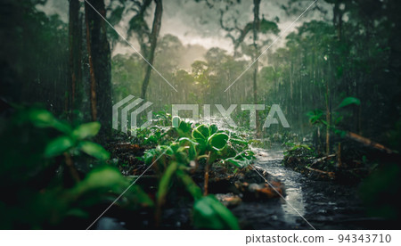 The Amazon rainforest 3D illustration The Amazon rainforest 3D illustration 94343710