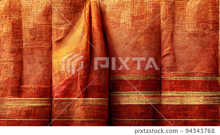 3D Render close up shot of indian fabric with colorful pattern. Abstract background. 3D Render close up shot of indian fabric with colorful pattern. Abstract background. 94343768