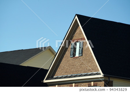 dutch roof of usa america house upper middle class new building area 94343829