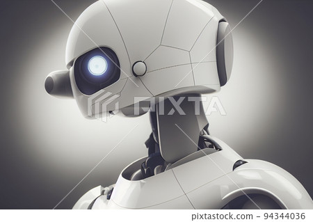 3D rendering humanoid artificial intelligence robot thinking or analyze 94344036