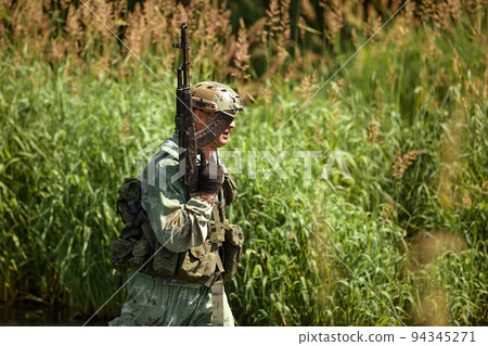 Full military experience - One day commando - running through the water with automatic rifle replica Full military experience - One day commando - running through the water with automatic rifle replica 94345271
