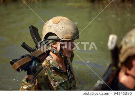 Full military experience - One day commando - running through the water with automatic rifle replica Full military experience - One day commando - running through the water with automatic rifle replica 94345280