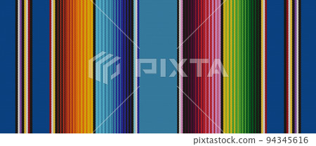 Blanket stripes seamless vector pattern. Background for Cinco de Mayo party decor 94345616