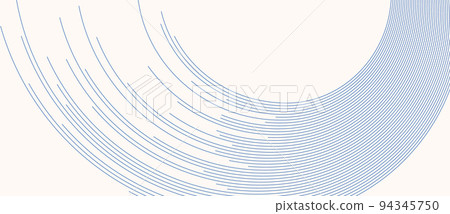 Blue dynamic lines on white background. 94345750