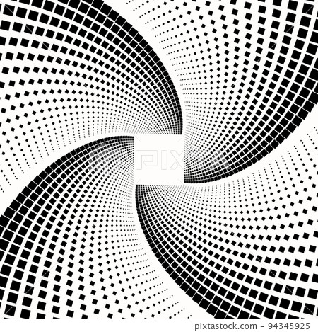 Abstract background with squares. Optical illusion with rotating frame. 94345925