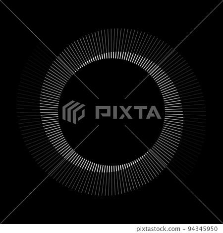 Spiral with gray lines different colors as dynamic abstract vector background or logo or icon. 94345950