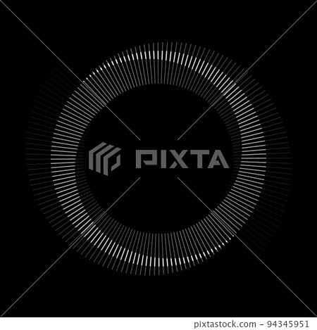 Spiral with gray lines different colors as dynamic abstract vector background or logo or icon. 94345951