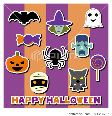 萬聖節字符貼紙集 萬聖節字符貼紙集 94346786