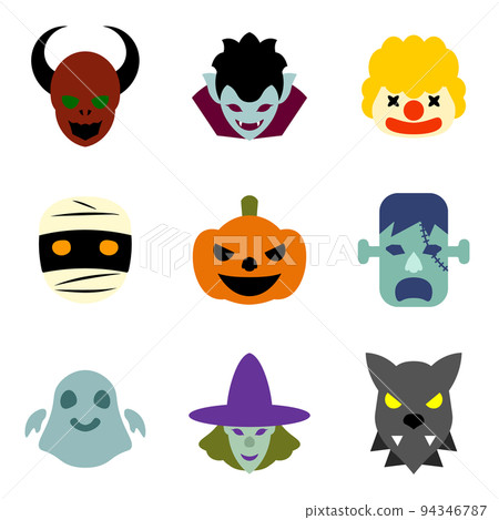 Halloween monster icon illustration set Halloween monster icon illustration set 94346787