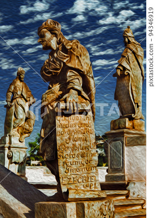 Baroque statues carved by Aleijadinho in Brazil 94346919