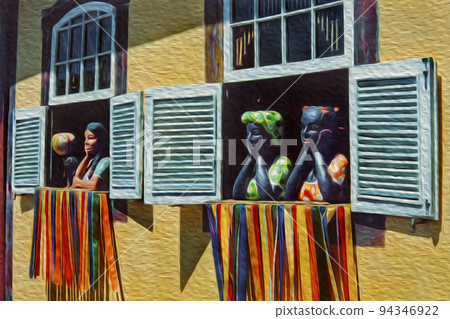 Clay busts in the shape of women in Ouro Preto 94346922