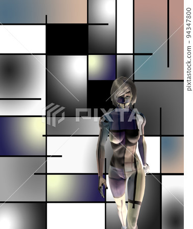 3D woman's model in art space 94347800