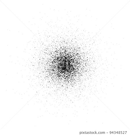 Circle grain texture. Radial faded noise gradient. Round grunge shape. Speckles and particles textured background. Dotted print wallpaper. Vector Circle grain texture. Radial faded noise gradient. Round grunge shape. Speckles and particles textured background. Dotted print wallpaper. Vector 94348527