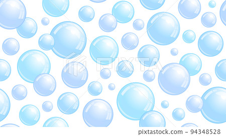 Soap bubbles seamless pattern. Repeated foam decoration wallpaper. Water bubble background. Vector Soap bubbles seamless pattern. Repeated foam decoration wallpaper. Water bubble background. Vector 94348528