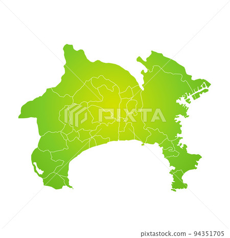 Kanagawa prefecture and municipalities map 94351705
