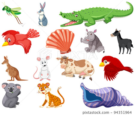 Set of various animals cartoon 94351964