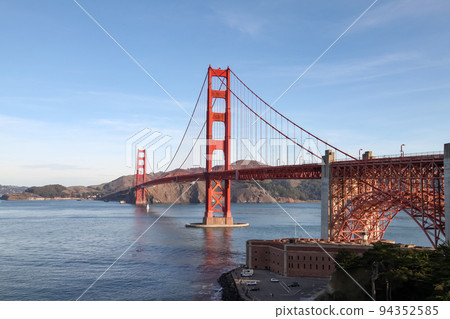View of famous landmark the Golden Gate Bridge . San Francisco, California, USA View of famous landmark the Golden Gate Bridge . San Francisco, California, USA 94352585