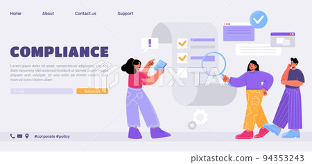 Compliance landing, people read corporate rules 94353243