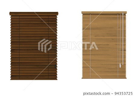 Window wooden rolling shutters, venetian blinds Window wooden rolling shutters, venetian blinds 94353725