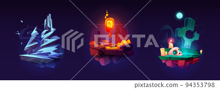 Floating islands, game background, level design Floating islands, game background, level design 94353798