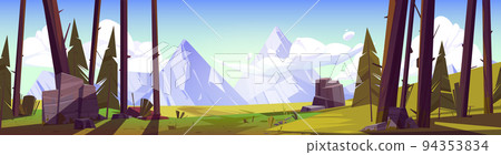 Mountain landscape, nature view with rock peaks 94353834