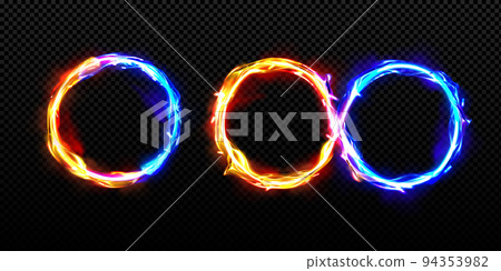 Ring and infinity symbol from fire and ice energy Ring and infinity symbol from fire and ice energy 94353982