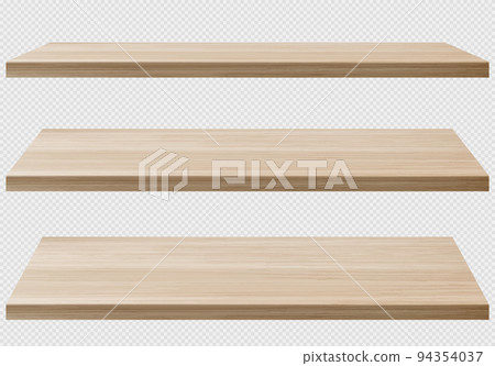 Wood sheets realistic png set, perspective view 94354037