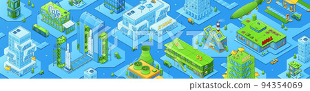 Isometric city infrastructure, urban megalopolis Isometric city infrastructure, urban megalopolis 94354069