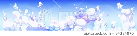 Clouds in blue sky, beautiful heaven background Clouds in blue sky, beautiful heaven background 94354070