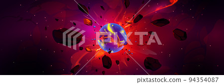 Planet explosion in outer space 94354087