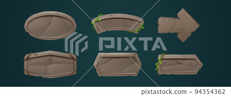 Ancient stone signboards, rock tablets 94354362