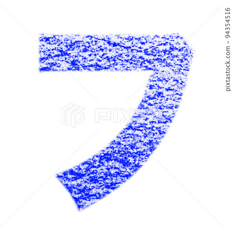 Katakana "F" drawn with crayon Blue background White with path Other colors / list 94354516