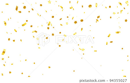 Vector image of golden confetti for a joyous party background 94355027