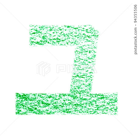 Katakana "Yu" drawn with crayon Green background White with path Other colors / List ants Katakana "Yu" drawn with crayon Green background White with path Other colors / List ants 94355506