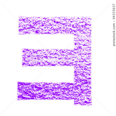 Katakana "Yo" drawn with crayon purple background white path with other colors/list Katakana "Yo" drawn with crayon purple background white path with other colors/list 94355637